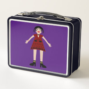 Gothic Halloween Vampire Lady Metal Lunch Box