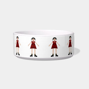 Gothic Halloween Vampire Lady Patterned Bowl