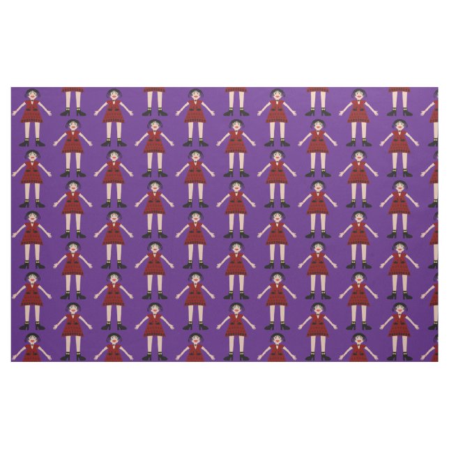 Gothic Halloween Vampire Lady Patterned Fabric (Fat Quarter)
