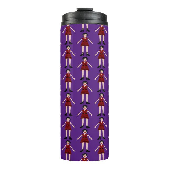 Gothic Halloween Vampire Lady Patterned Thermal Tumbler (Front)