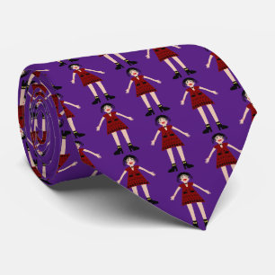 Gothic Halloween Vampire Lady Patterned Tie