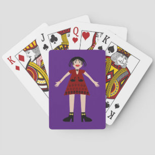 Gothic Halloween Vampire Lady Playing Cards