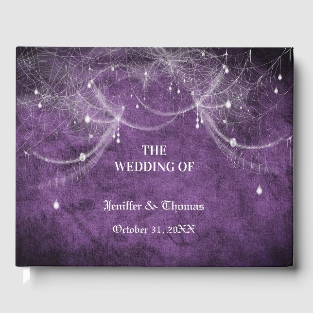 Gothic Halloween wedding guest book (Front)