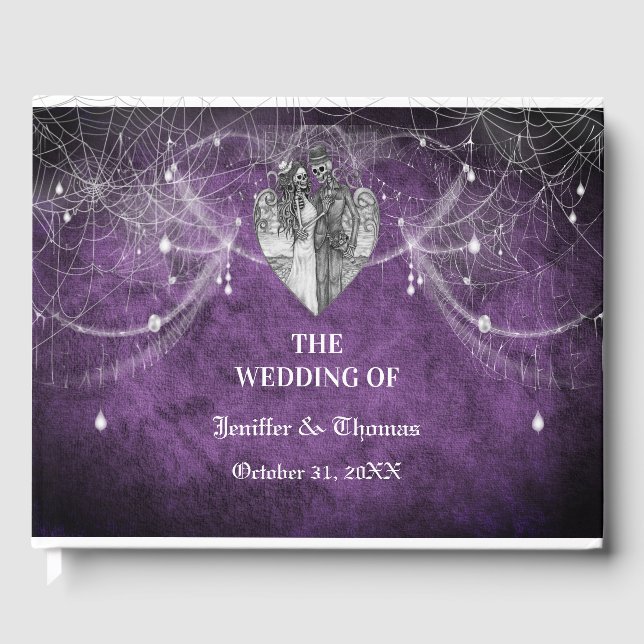 Gothic Halloween wedding guest book (Front)