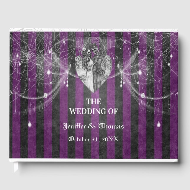 Gothic Halloween wedding guest book (Front)