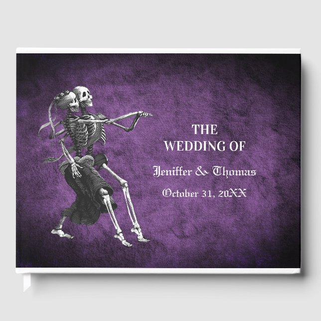 Gothic Halloween wedding guest book (Front)