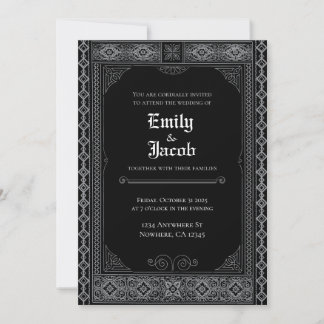 Gothic Halloween Wedding Invitation