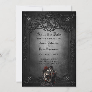 Gothic Halloween wedding invitation
