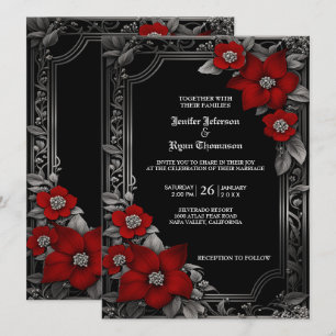 Gothic Halloween wedding invitation