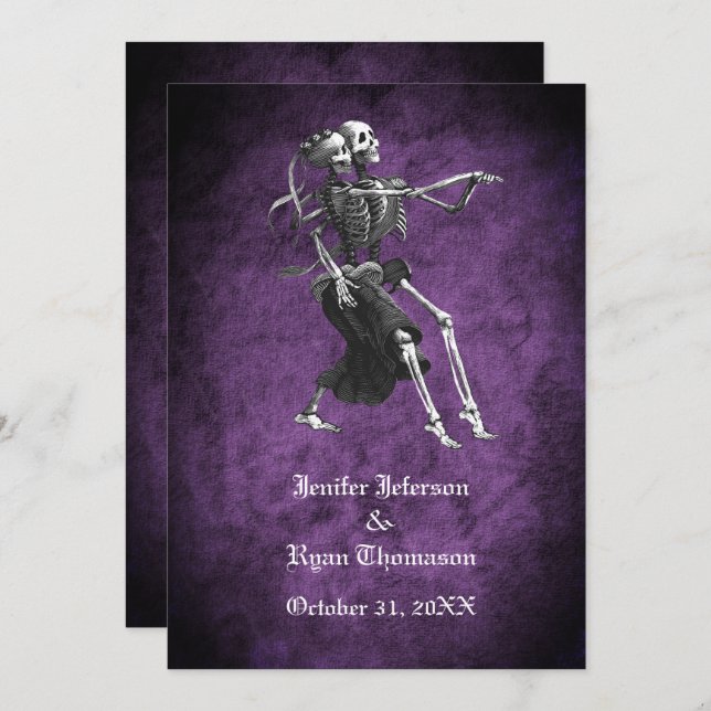Gothic halloween wedding Invitation (Front/Back)