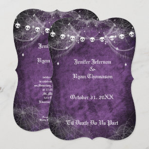 Gothic Halloween wedding invitation