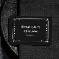 Gothic Halloween Wedding Place Name Cards DIY