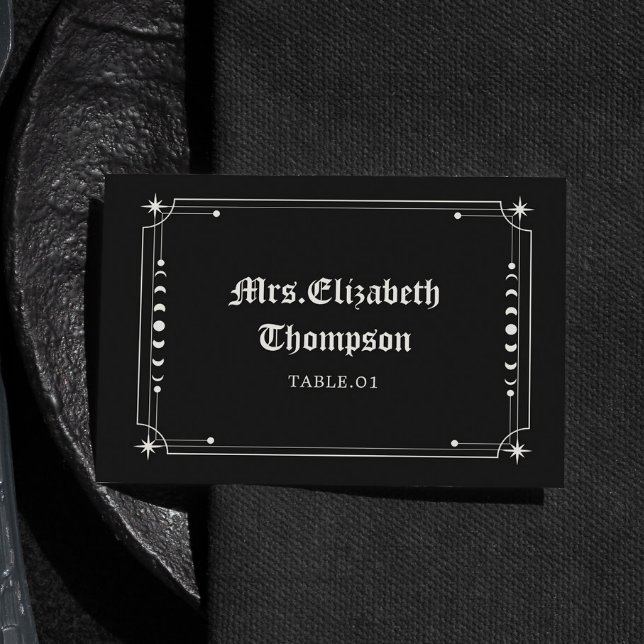Gothic Halloween Wedding Place Name Cards DIY (Creator Uploaded)
