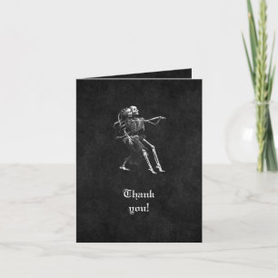 Gothic halloween wedding thank you card