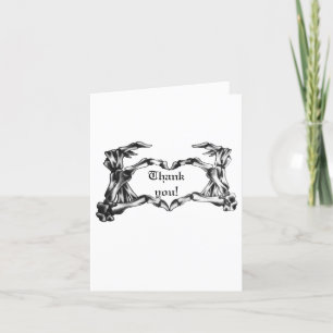 Gothic halloween wedding thank you card