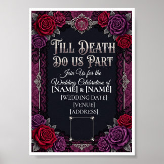 Gothic Halloween Wedding Till Death Do Poster