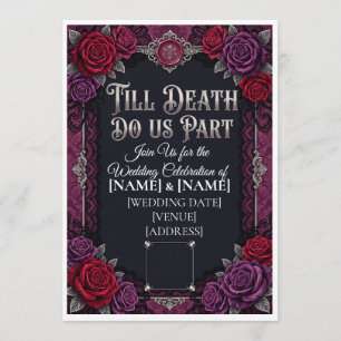 Gothic Halloween Wedding Till Death Do Programme