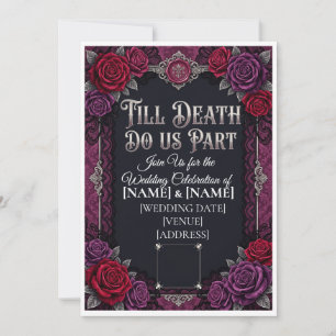 Gothic Halloween Wedding Till Death Do Save The Date