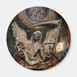 Gothic Halloween Winged Skelton Magnet