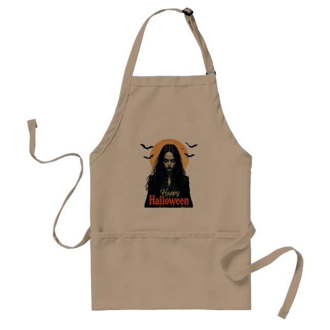 Gothic Halloween Witch Standard Apron (Front)