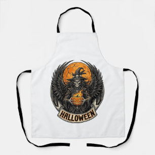 Gothic Halloween Witch Vintage Apron