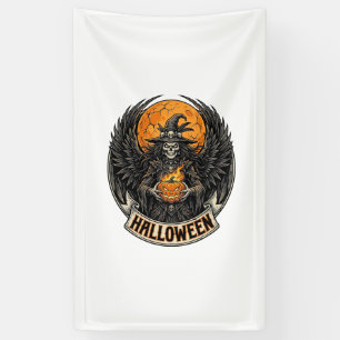 Gothic Halloween Witch Vintage Banner