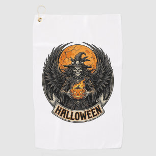 Gothic Halloween Witch Vintage Golf Towel