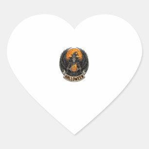 Gothic Halloween Witch Vintage Heart Sticker