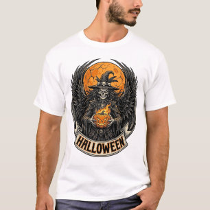 Gothic Halloween Witch Vintage T-Shirt