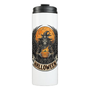 Gothic Halloween Witch Vintage Thermal Tumbler