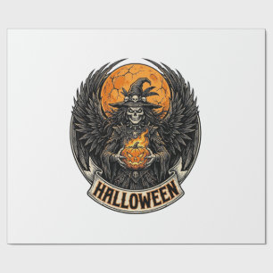 Gothic Halloween Witch Vintage Wrapping Paper