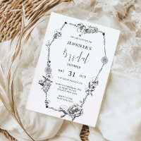 Gothic hand drawn Bridal Shower