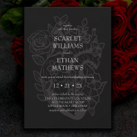 Gothic Handfasting Black Floral Heart Elegant