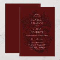 Gothic Handfasting Blood Red Floral Heart Elegant