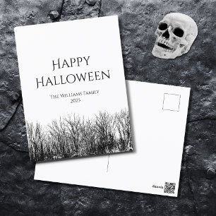 Gothic Happy Halloween Spooky Holiday Postcard