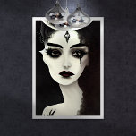 Gothic Harlequin Poster<br><div class="desc">Dark,  gothic woman portrait with an art deco feel.</div>