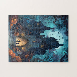 Gothic Haunted Castle Halloween Puzzle