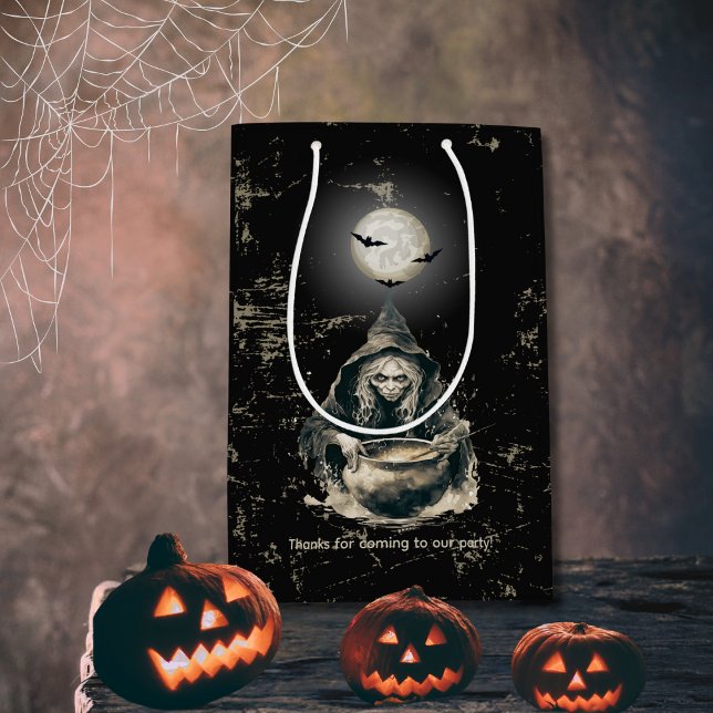Gothic Haunted Halloween Witch Costume Party Medium Gift Bag (Creator Uploaded)