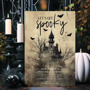 Gothic Haunted House Halloween Party Invitation