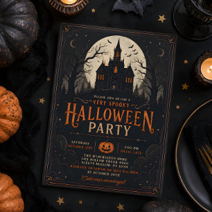 Gothic Haunted House Halloween Party Invitation
