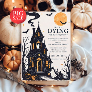 Gothic Haunted House Halloween Party Invitation