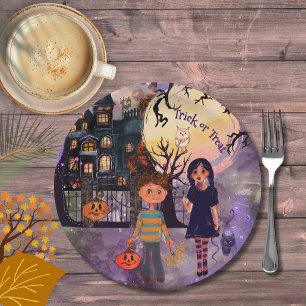 Gothic Haunted House Halloween Party Napkins Paper Plate
