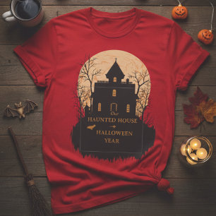 Gothic Haunted House Spooky Halloween T-Shirt
