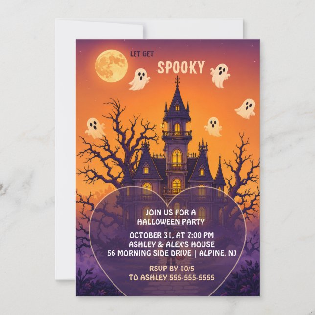 Gothic Haunted Mansion Halloween Party Invitation (Front)
