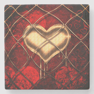 Gothic Heart Custom Stone Coaster