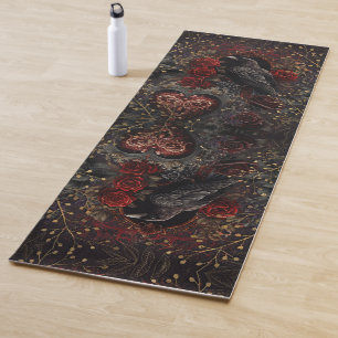 Gothic Heart Dark Beauty Romance Yoga Mat