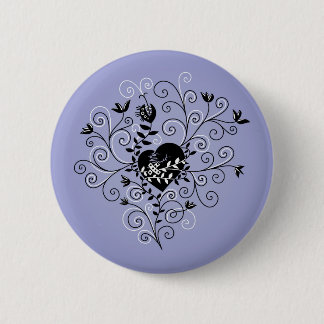 Gothic Heart Dark Tattoo Style 6 Cm Round Badge