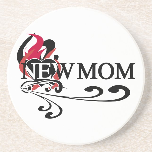 Gothic Heart New Mum T-shirts and Gifts Coaster (Front)