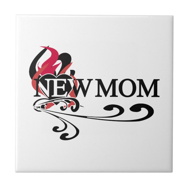 Gothic Heart New Mum T-shirts and Gifts Tile (Front)