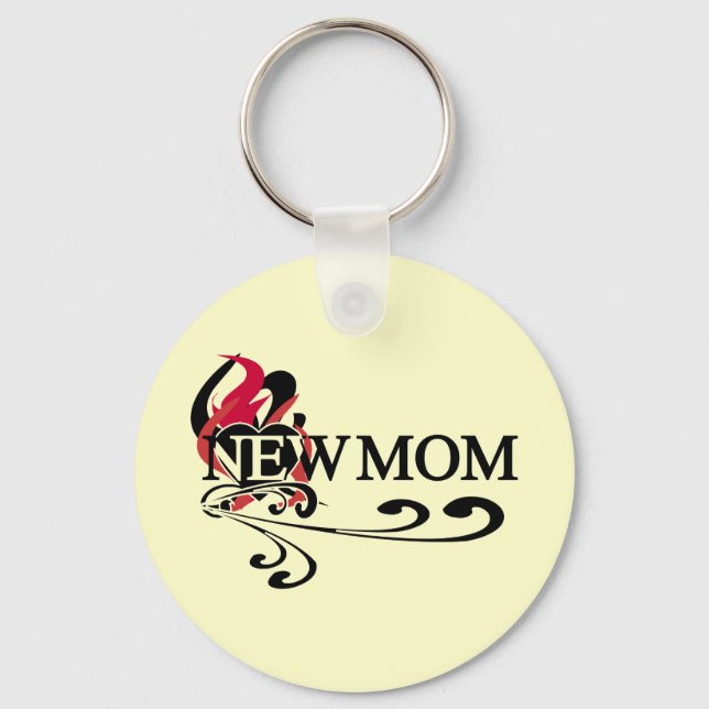 Gothic Heart New Mum Tshirts and Gifts Key Ring (Front)